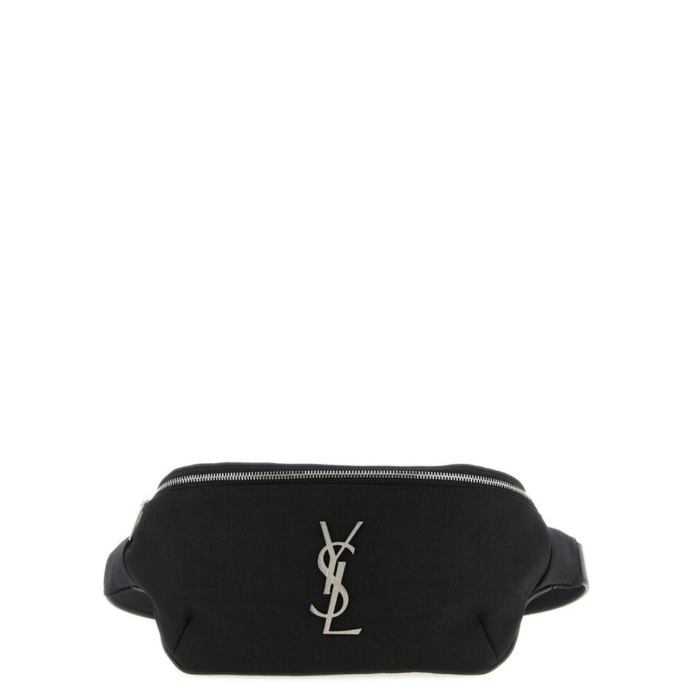 Saint Laurent Black Lamb Leather Crossbody Men's Bag